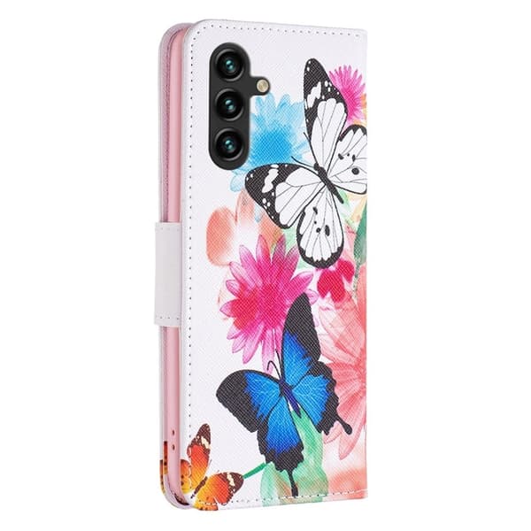 Wonderland Samsung Galaxy A14 Flip Etui - To Sommerfugle Multicolor