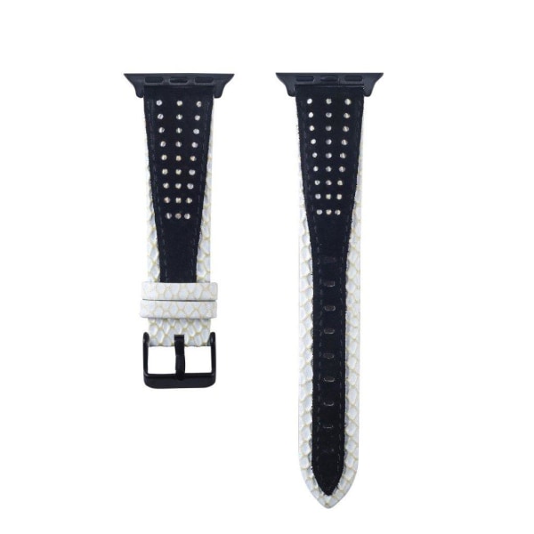 Apple Watch Series 4 40mm cowhide leather watch strap - White / multifärg