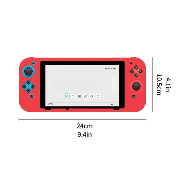 Nintendo Switch silikoni suojakotelo käsikonsolin iskunkestävä suojus - Läpinäkyvä Transparent