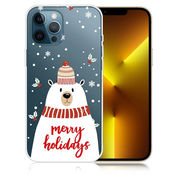 Juleveske til iPhone 13 Pro Max - Hvit Bjørn White