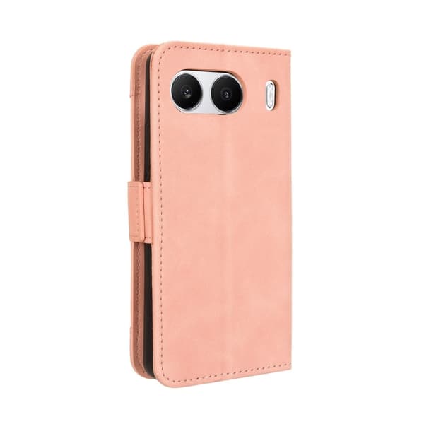 Moderne OnePlus Nord 4 læderetui med pung - Lyserød Pink
