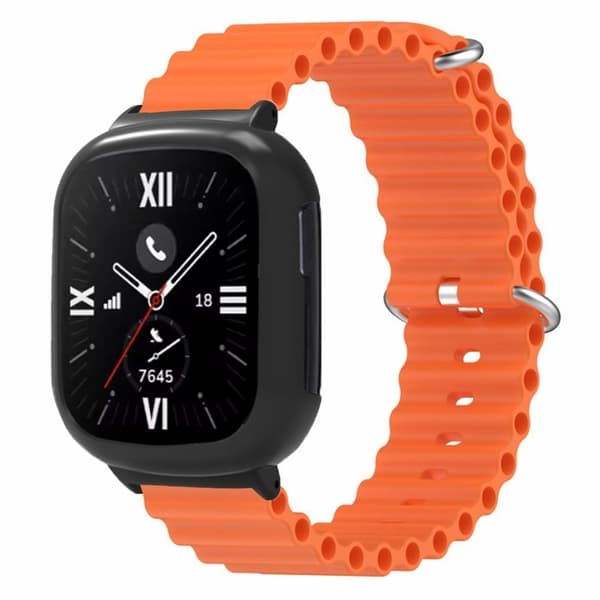 Honor Watch 4 Handledsrem Ersättning Flexibelt armband med klockfodral - Orange Orange