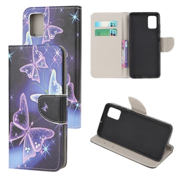Wonderland flip etui - Sommerfugl Purple