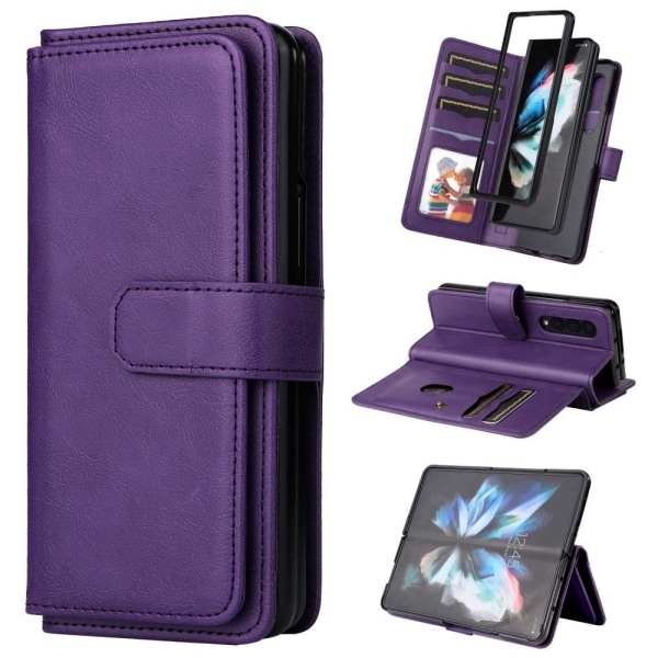 10-slot Pung Etui til Samsung Galaxy Z Fold4 - Lilla Purple