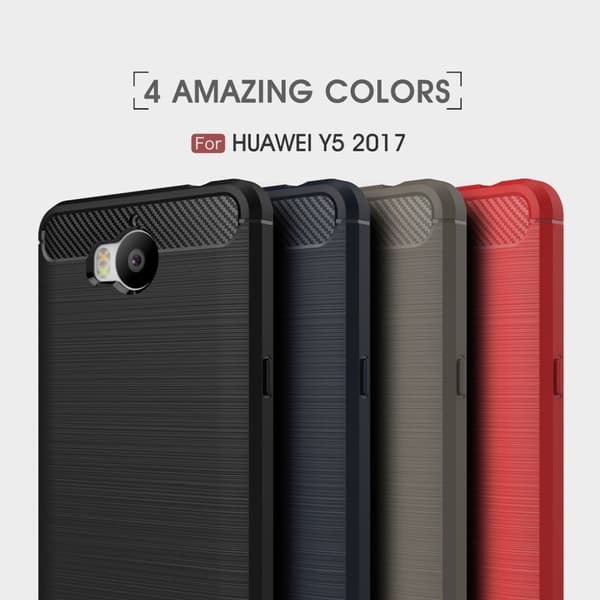 Huawei Y6 (2017) Deksel laget av silikon - Rødt Red