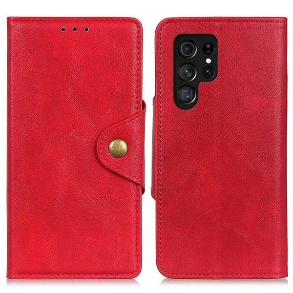 Alpha Samsung Galaxy S23 Ultra Flip Etui - Rød Red