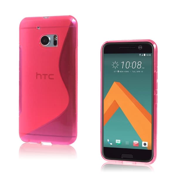 Lagerlöf elastisk bakdeksel for HTC 10 - Varm rosa Pink