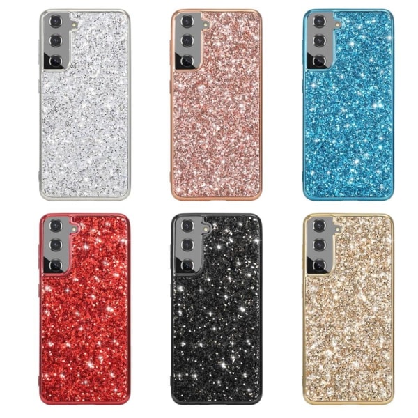 Glitter Samsung Galaxy S21 FE skal - Röd Röd