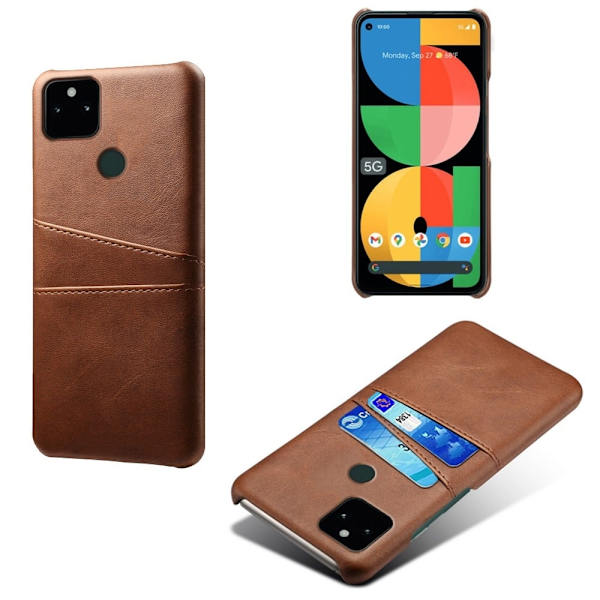 Dual Card Suojakotelo Google Pixel 5a - Ruskea Brown