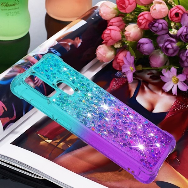 Princess Samsung Galaxy A21s Cover - Cyan / Lilla Purple