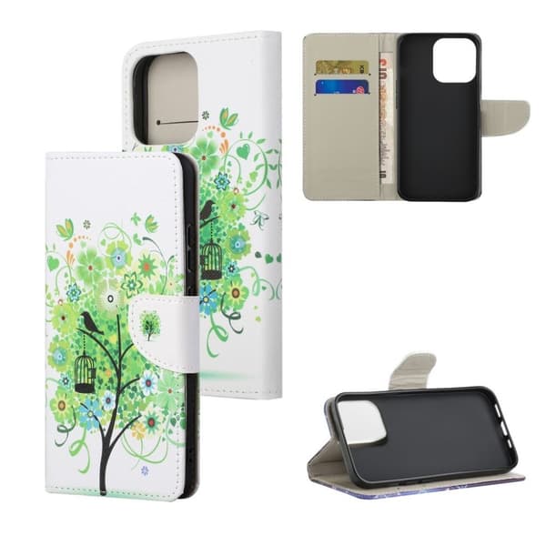 Wonderland iPhone 13 Pro Max flip-etui - Grønt Tre Green