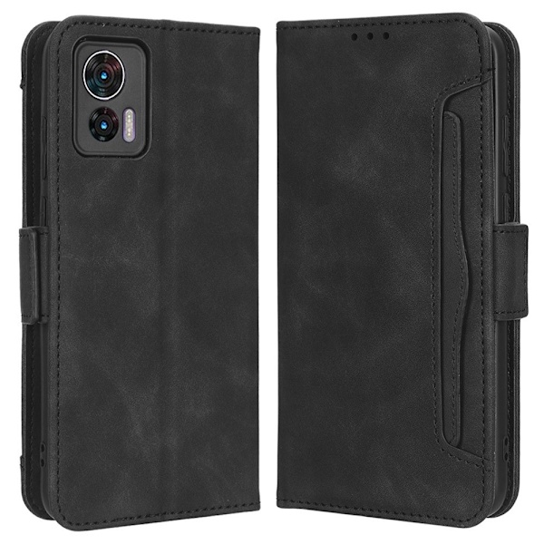 Modernt Motorola Edge 30 Neo fodral med plånbok - Svart Svart