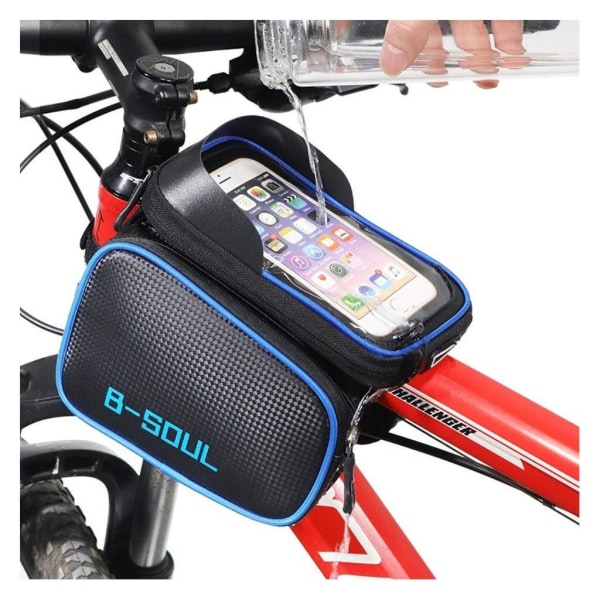 B-SOUL waterproof bicycle bag with touch screen window - Blue Blå