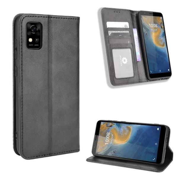 Bofink Vintage ZTE Blade A31 Læder Etui - Sort Black