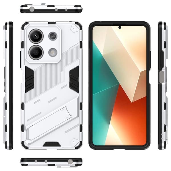 Iskunkestävä hybridisuoja modernilla kosketuksella Xiaomi Redmi Note 13 5G  - Valkoinen White