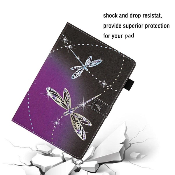 iPad Mini (2019) pattern printing leather case - Dragonfly Multicolor