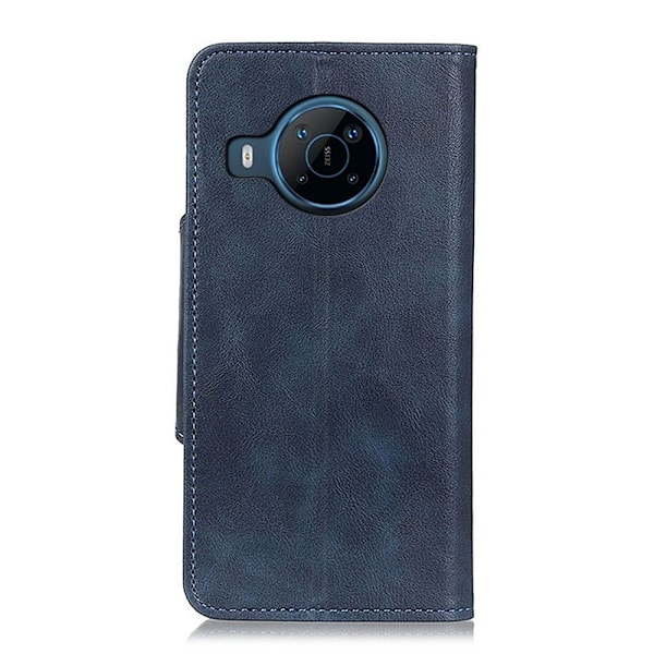 Alpha Motorola Moto E30 læder flip etui - Blå Blue