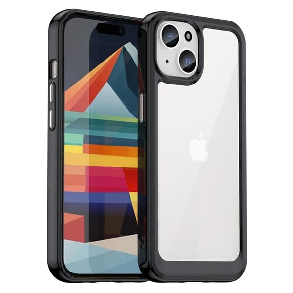 iPhone 15 Plus smart telefonskal i akryl - Svart Svart