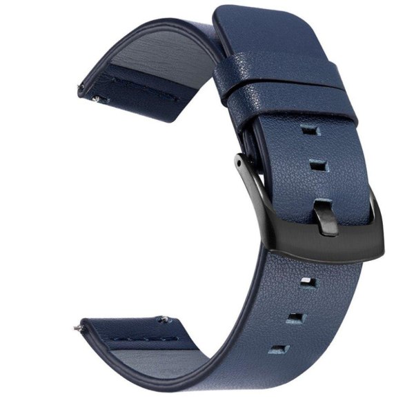 äkta läder klockarmband för Seiko, Suunto and Sony watch - blå Blå