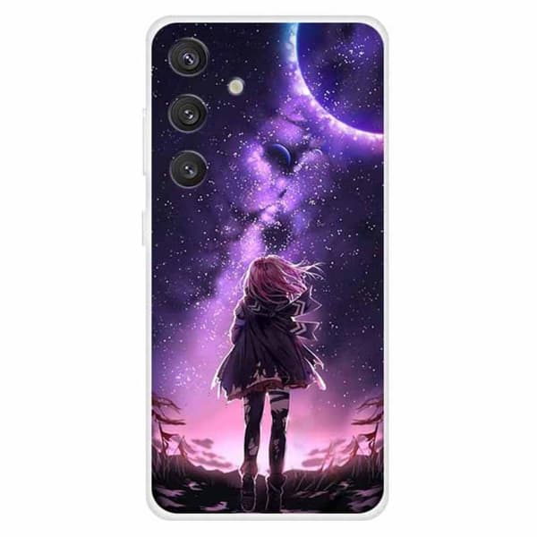 Imagine Samsung Galaxy S24 cover - Stjerner Og Pige Purple