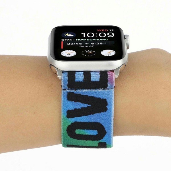 Apple Watch Series 6 / 5 40mm trasa mönster klockarmband - Rainb multifärg