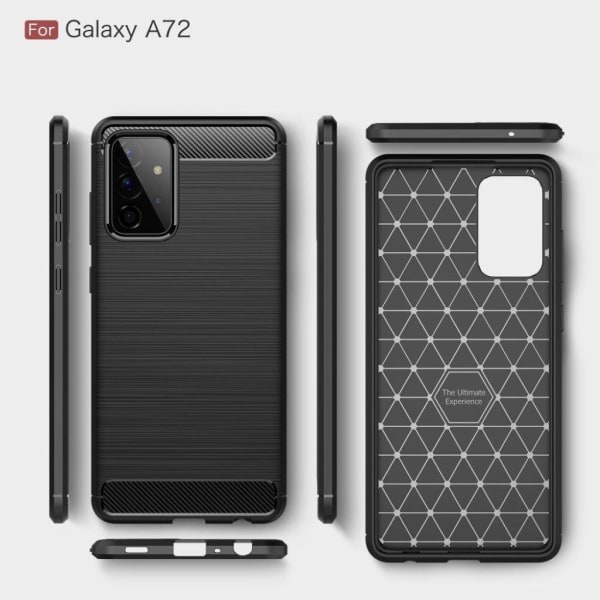 Carbon Flex case - Samsung Galaxy A72 5G - Sort Black