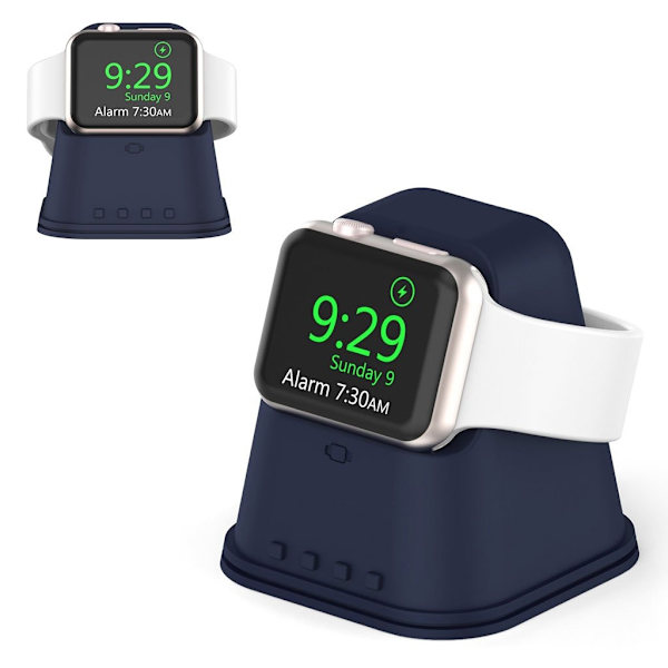 Silikoneoplader til Apple Watch - Blå Blue