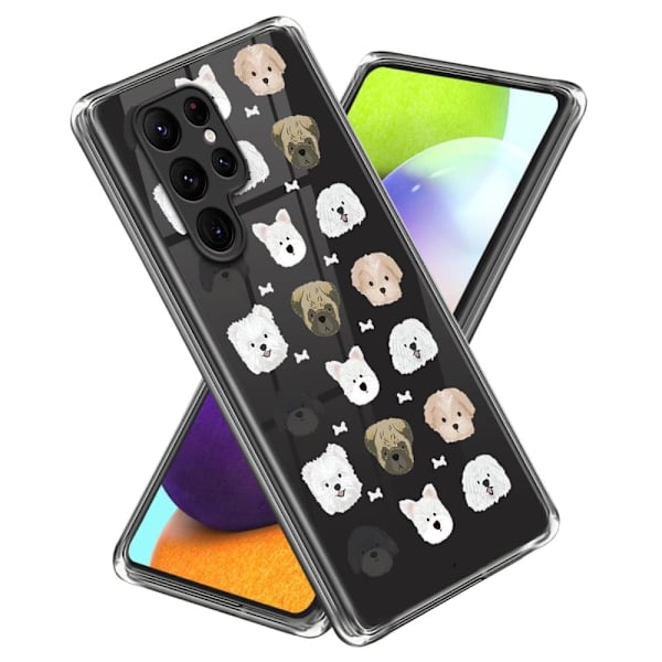 Deco Samsung Galaxy S23 Ultra Etui - Hund Hode White