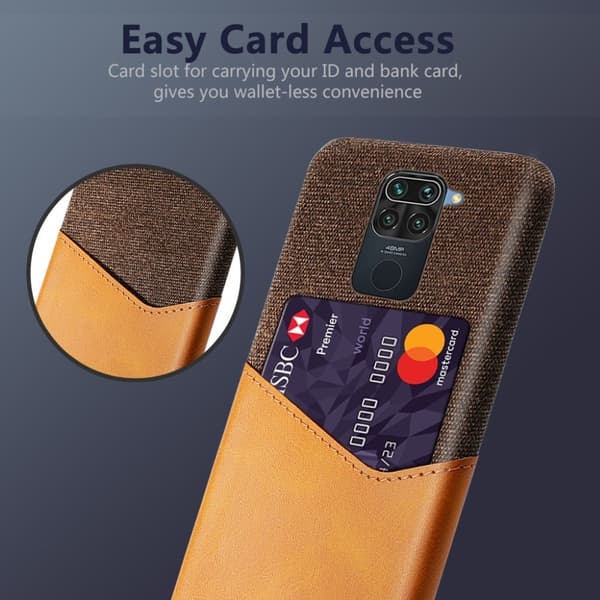 Bofink Xiaomi Redmi Note 9 Card deksel - Oransje Orange