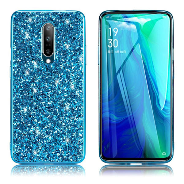 Glitter OnePlus 8 skal - Blå Blå