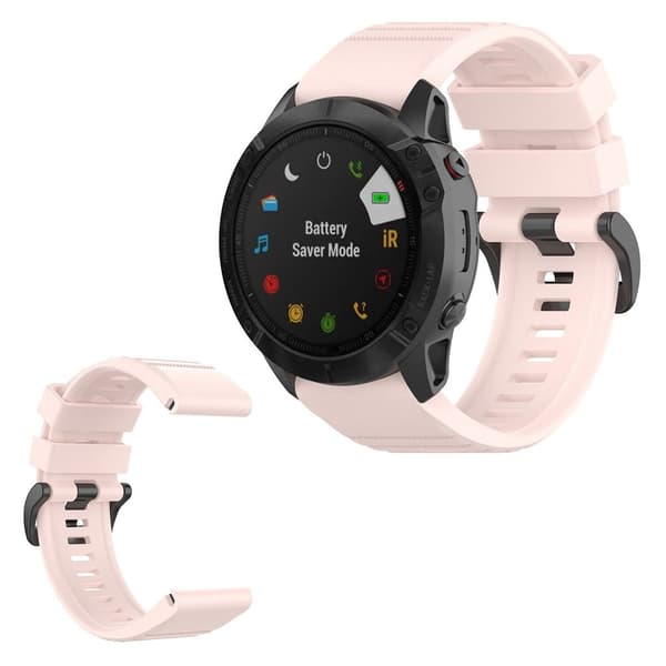 Garmin Fenix 6X -kellon kestävä ranneke - Vaalea Pinkki Pink
