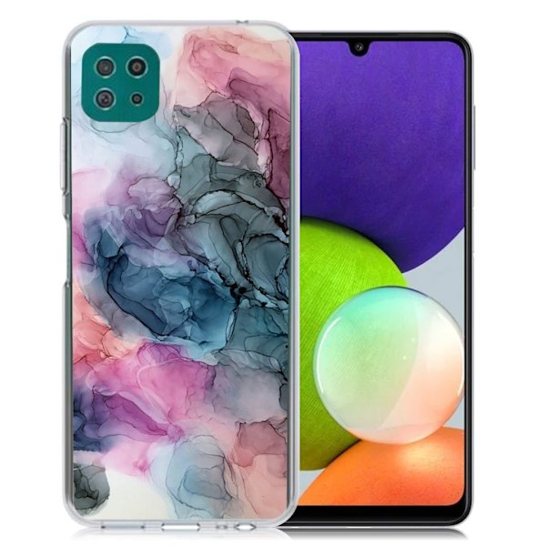 Marble Samsung Galaxy A22 5G Etui - Osmose of rose og green Multicolor