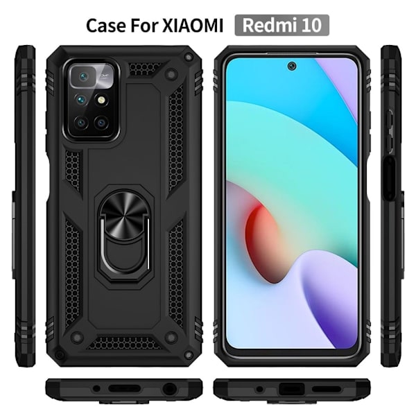 Bofink Combat Xiaomi Redmi 10 Etui - Sort Black
