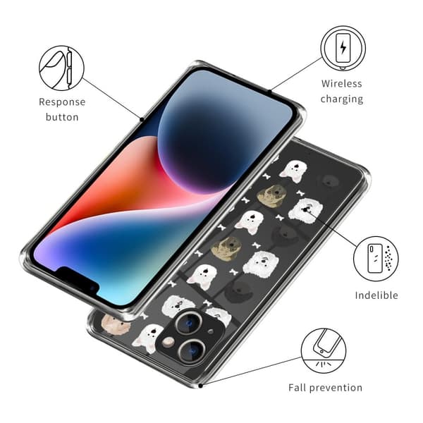 Deco iPhone 14 Plus Etui - Hund Hode White