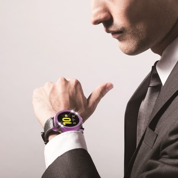Samsung Galaxy Watch Active 2 - 40mm elegant rhombus Ramme - Lilla Purple