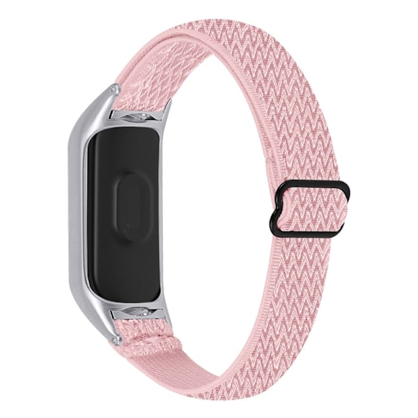 Fitbit Luxe elastiskt klockarmband i nylon - Rosa Rosa
