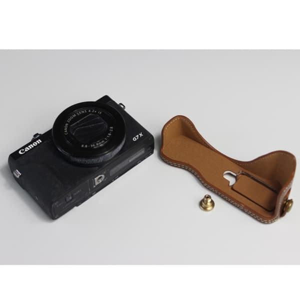 Canon Powershot G7 X Mark Ii Holdbar Læretui - Brun Brown
