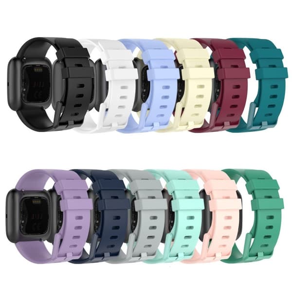 Fitbit Versa 2 / Versa Lite silikone Urrem - Hvid / Størrelse: S White