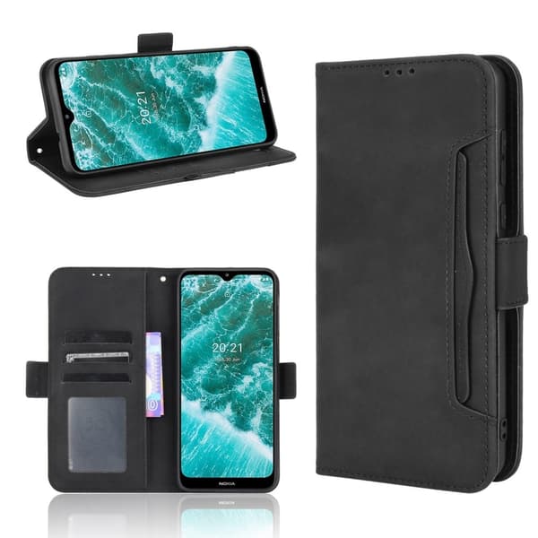 Moderni Nahkalaukku For Nokia C30 - Musta Black
