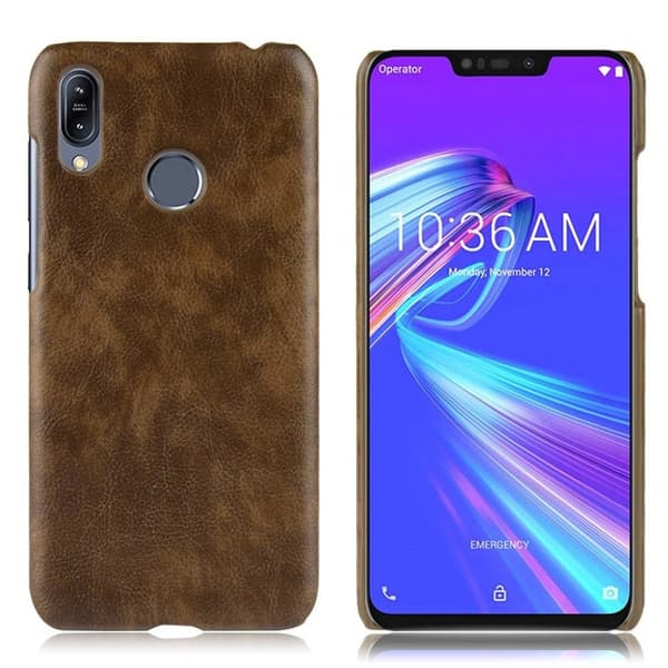 Asus ZenFone Max (M2) läderfodral med litchi textur - brun Brun