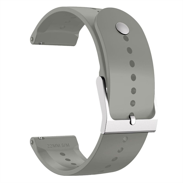 22 mm universal urrem i silikone - Lysegrå Silver grey