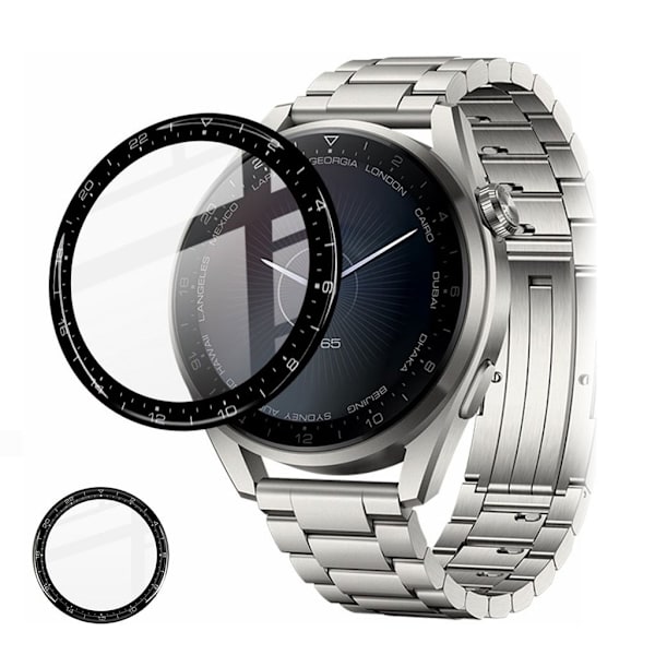 IMAK Huawei Watch 3 Pro black-edge screen protector Transparent