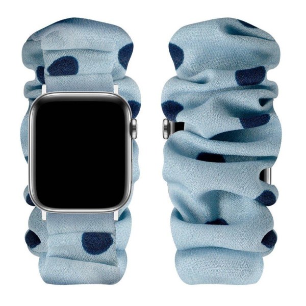 Apple Watch 42mm - 44mm joustava hiusnauha - Sininen Piste / Koko: S Blue