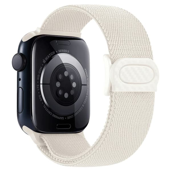 Apple Watch Series 41mm - 40mm - 38mm Elastisk nylonrem - Stjernelys White