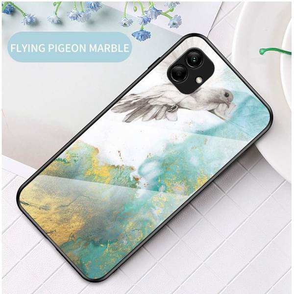 Fantasy Marble Samsung Galaxy A04 Suojakuori - Flying Pigeon Marble Green