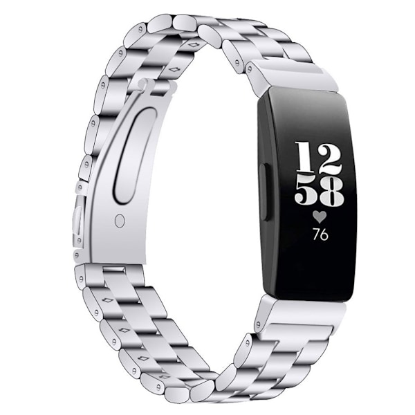 Fitbit Inspire / Inspire HR three beads klockband - Silver Silvergrå