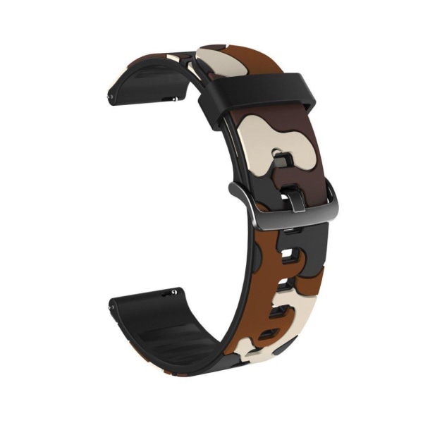 22mm camouflage watch band for Samsung, Huawei and Amazfit watch - Brown Brun