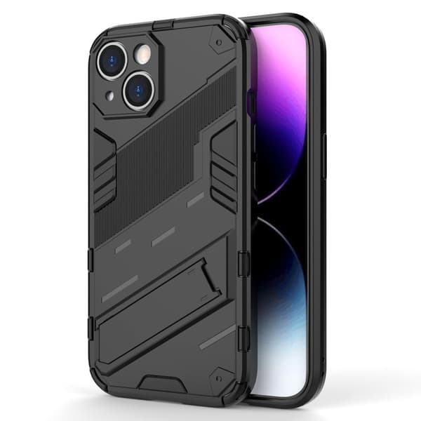 Stöttåligt iPhone 15 hybridskal - Svart Svart