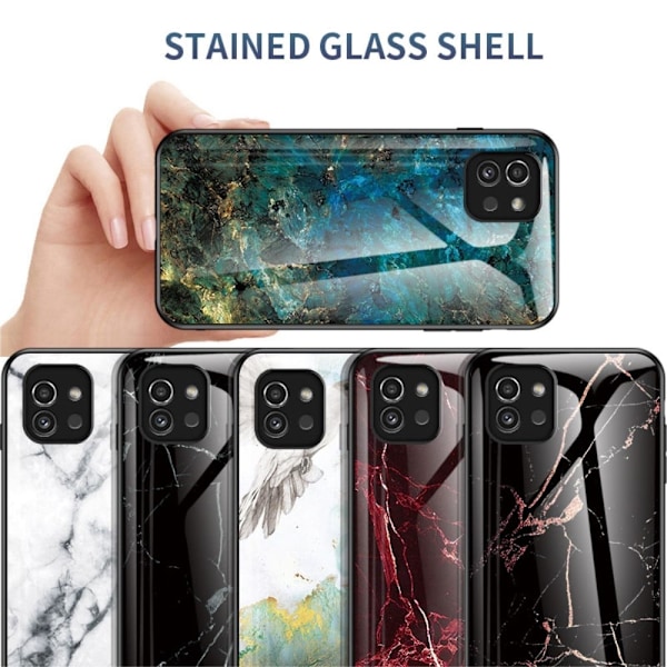 Fantasy Marmor Samsung Galaxy A03 skal - Svart Marmor Svart