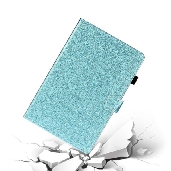 Huawei Mediapad M5 Lite Glitter Shiny Læder Flip Etui - Grøn Green